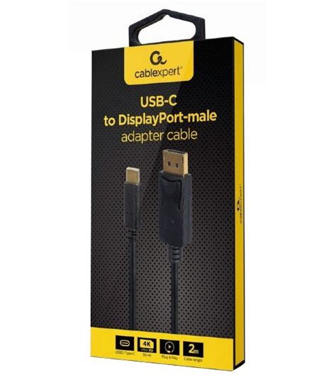 Кабель Cablexpert USB Type C DisplayPort M M 2m 4K A CM DPM 01