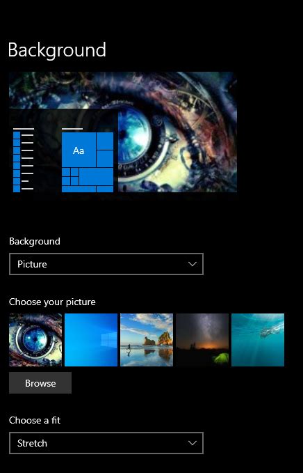 Windows 10 blue screen instead of background image - Super User