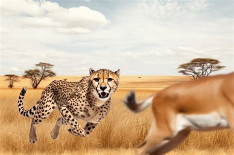 Cheetah hunting gazelle, nature remix | Premium Photo - rawpixel