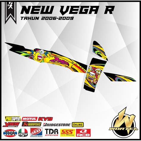 Jual Striping Vega R New Stiker Lis Decal Motor New Vega R Minion Zombi