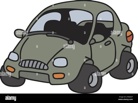 The hand drawing of a funny gray car Stock Vector Image & Art - Alamy