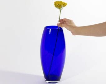 Vase Cobalt Blue Etsy