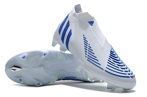 2022 High Quality Adidas Predator Edge Geometric Fg White Blue Football Boots