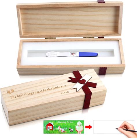 Wooden Pregnancy Test Keepsake Box Pregnancy Test Box For