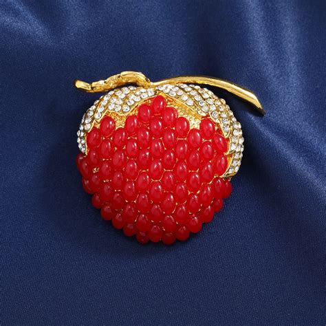 Morkopela Broche De Fruta Para Mujer Y Ni A Broches De Pin De Manzana