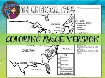 French And Indian War Map Activity Print And Digital Map Activities