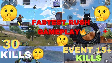 Fastest Rush Gameplay In Bgmi Kill Gameplay Video Hard Game