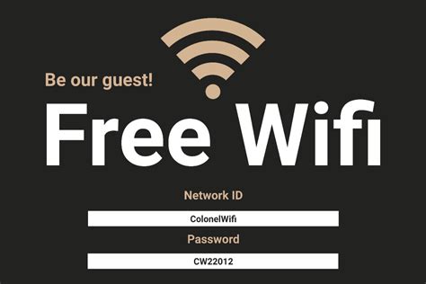 Free Guest Wifi Sign Template Edit Online And Download