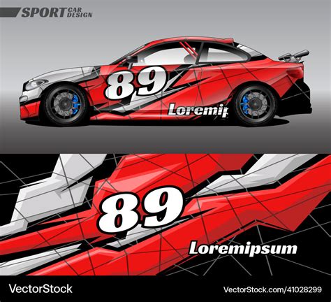 Racing Car Wrap Design With Special Texture Style Vector, 52% OFF