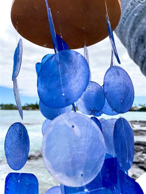 NEW Capiz Shell Wind Chime Ocean Nautical Decor Deep Ocean Etsy