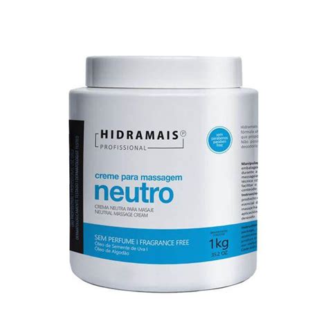 Creme Para Massagem Hipoalergênico Neutro Hidramais 1kg Cosméticos