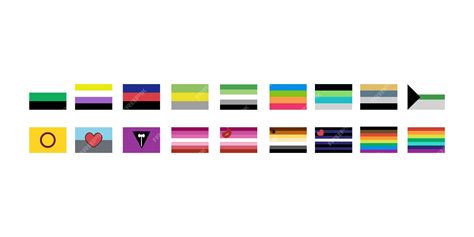 Premium Vector | Lgbt flags big set in flat style pride symbols rainbow ...