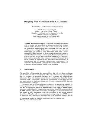 Fillable Online Db Deis Unibo Designing Web Warehouses From XML