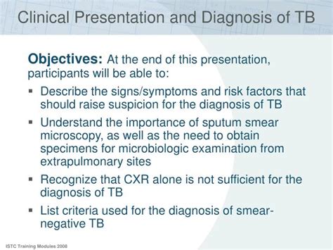 PPT Clinical Presentation And Diagnosis Of Tuberculosis PowerPoint