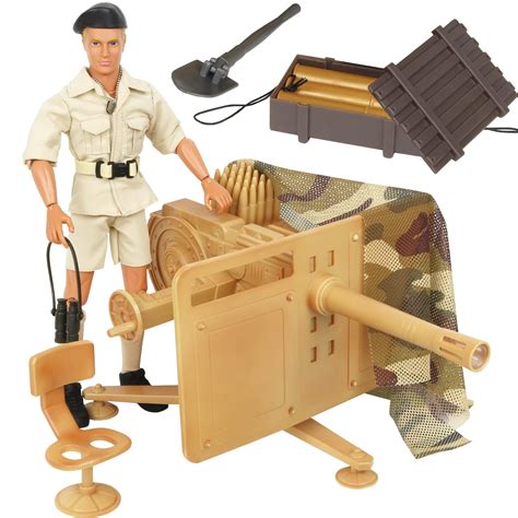 Click N Play Action Figure WWII Field Gun Piece Set Military Action