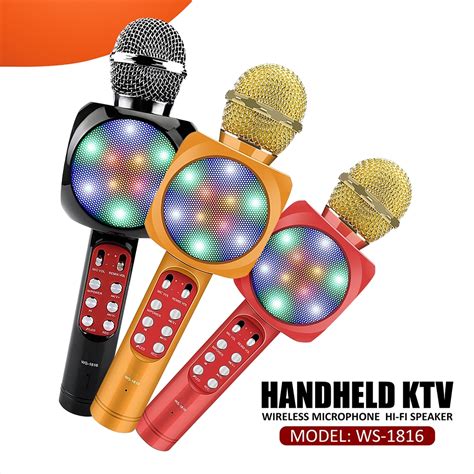 Ws Portable Handheld Ktv Wireless Bluetooth Microphone Hifi