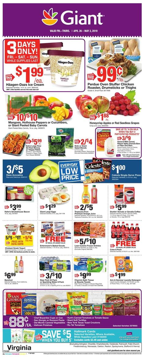 Giant Food Ad Circular 04 26 05 02 2019 Rabato