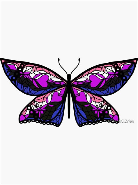 Fly With Pride Genderfluid Flag Butterfly Sticker For Sale By