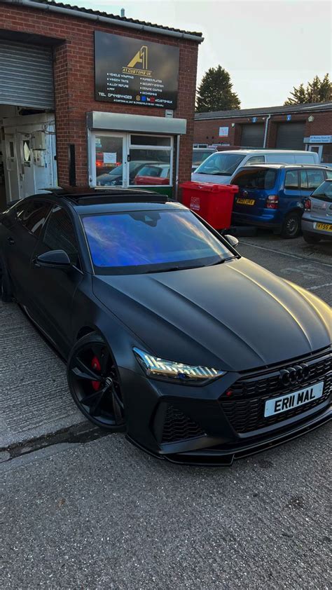 Audi Rs7 wrapped in satin black | Audi, Luxury cars, Car interior decor