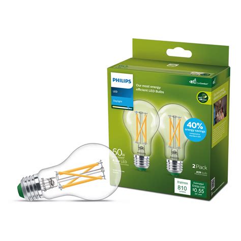 6 Pack Bioluz LED 60 Watt Light Bulb Replacement Warm White Non-Dimmable A19 LED Light Bulbs ...