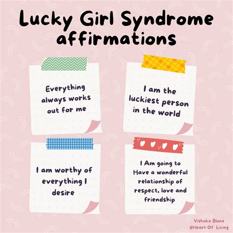 Lucky Girl Syndrome Affirmations To Say Out Loud Vishaka Blone