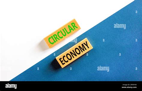 Circular Economy Symbol Concept Words Circular Economy On Beautiful Wooden Block Beautiful