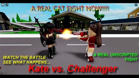 Cat Fight Between Kate And Challenger In Brookhaven Rp Roblox Youtube