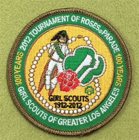 Girl Scout Greater Los Angeles 100th Anniversary Patch 2012 Tournament