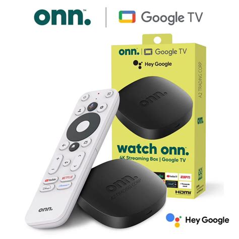 Onn. 4K Streaming TV Box 2nd Gen, 2023 Release with Google TV and Voice Remote Control ...