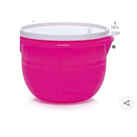 Tigela Batedeira Litro Rosa Neon Tupperware Shopee Brasil