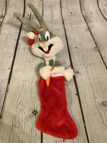 Vintage Looney Tunes Bugs Bunny Warner Bros Large Christmas Stocking