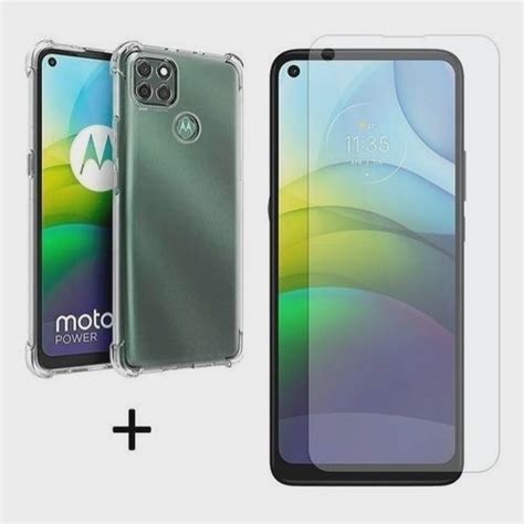 Capa Anti Impacto Pelicula De Vidro 9h Comum Para Motorola Moto G9 Em