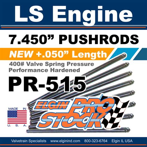 Ls Engine Pushrods Elgin Industries Engine And Chassis