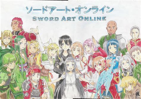 Sword Art Online All Characters Drawing By Vilkupl On Deviantart