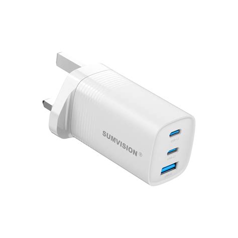 SUMVISION Universal 3 Port USB Laptop Wall Charger 65W GaN Multiport