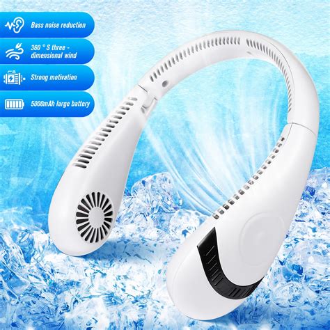 Tanom Neck Fan Foldable Portable Personal Fan Wearable Rechargeable 3