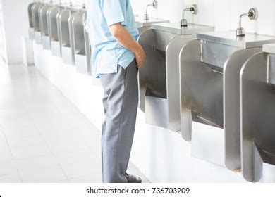 Man Peeing Stainless Steel Toilet Bowl Stock Photo 736703209 Shutterstock