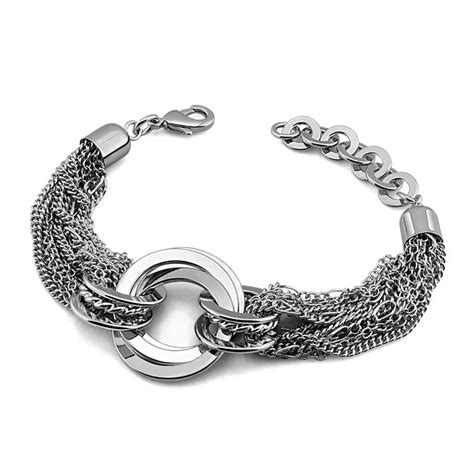 Hot Sale fashion personality 925 Sterling Silver Bracelet Women tassel wide bracelet Authentic ...