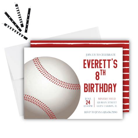 Baseball Birthday Invitation - Rose Paper Press