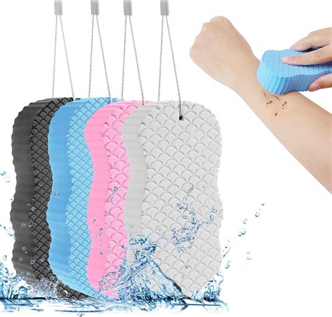 Uraqt Bath Sponge 4pcs Ultra Soft Bath Body Shower Sponge Double