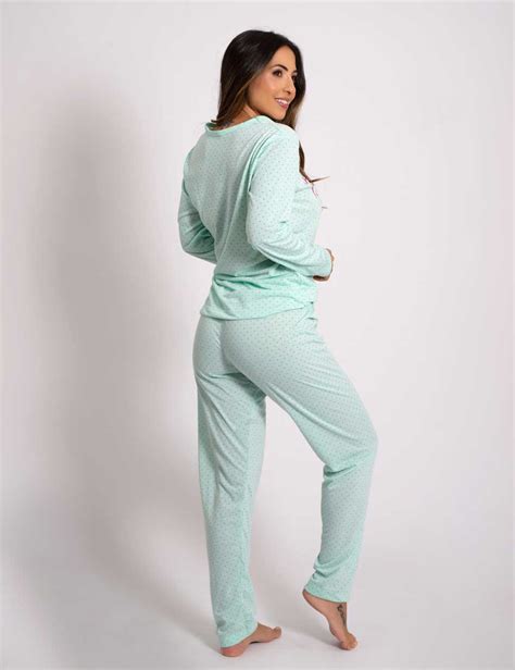 Pijama Feminino Inverno Longo Fechado TJ Vip Linha Noite