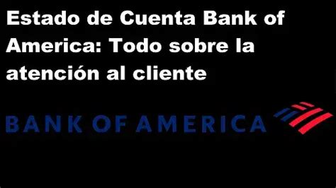 Estado De Cuenta Bank Of America Todo Sobre La Atención Al Cliente 2024