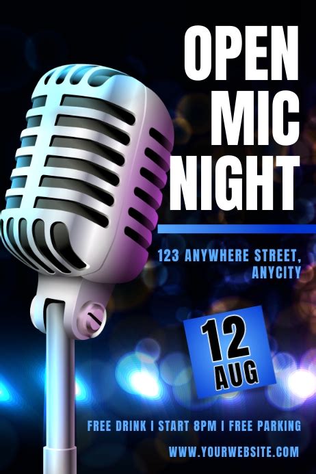 Open Mic Night Template Postermywall