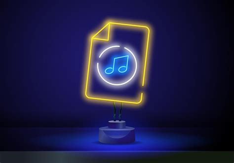 Premium Vector Music Note Neon Sign Party Disco And Advertisement Design