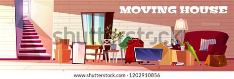 Moving House Cartoon Vector Concept Box Stock Vector (Royalty Free) 1202910856