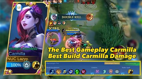 The Best Gameplay Carmilla Exp Lane Best Build Carmilla Damage