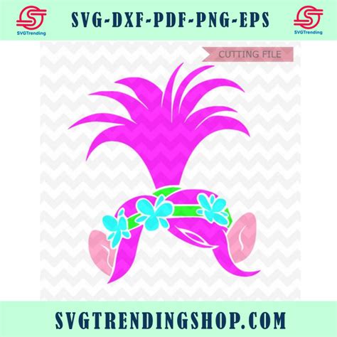 Poppy Head Svg Trolls Poppy Hair Svg And Png Instant Download Poppy