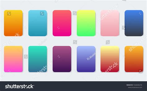 Vibrant Colorful Gradients Swatches Set Premium Stock Vector Royalty Free 1526606276