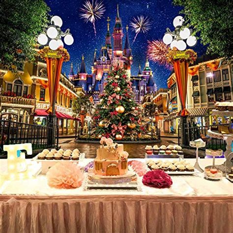 Disney Castle Backdrop 7x5ft Christmas Disney Backdrops Night View