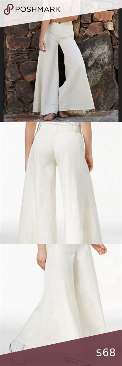 Free People Run Through The Moss Wide Leg Jeans In Ivory We The Free 25